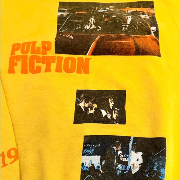 Urban 0utfitters Pulp Fiction Graphic Sweatshirt - Yellow - Picture 7 of 9